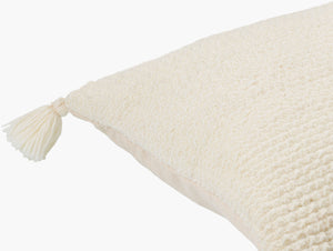 Surya Makrome Accent Pillow - 18"L X 18"W Cotton-wool Blend For Cozy Cottage-style Decor & Easy Care Ivory Wool,Cotton Mko003-2222p