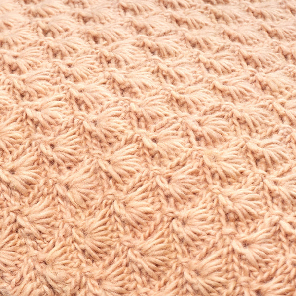 Surya Makrome Accent Pillow - 18"L X 18"W Cotton-wool Blend For Cozy Cottage-style Decor & Easy Care Peach Wool,Cotton Mko008-1818p