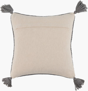 Surya Makrome Accent Pillow - 18"L X 18"W Cotton-wool Blend For Cozy Cottage-style Decor & Easy Care Light Sage Wool,Cotton Mko012-2222d