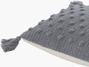 Surya Makrome Accent Pillow - 18"L X 18"W Cotton-wool Blend For Cozy Cottage-style Decor & Easy Care Light Sage Wool,Cotton Mko012-2222d