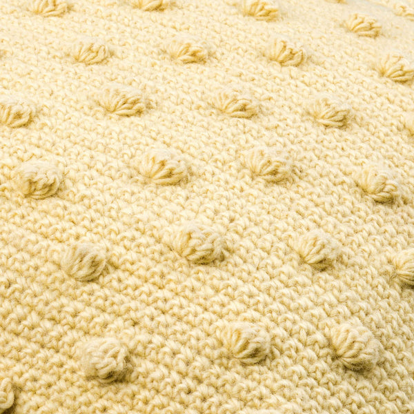 Surya Makrome Accent Pillow - 18"L X 18"W Cotton-wool Blend For Cozy Cottage-style Decor & Easy Care Wheat Wool,Cotton Mko013-1818