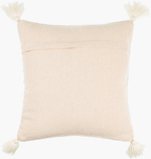 Surya Makrome Accent Pillow - 18"L X 18"W Cotton-wool Blend For Cozy Cottage-style Decor & Easy Care White Wool,Cotton Mko014-1818