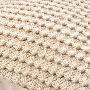 Surya Makrome Accent Pillow - 18"L X 18"W Cotton-wool Blend For Cozy Cottage-style Decor & Easy Care Beige Wool,Cotton Mko015-1818