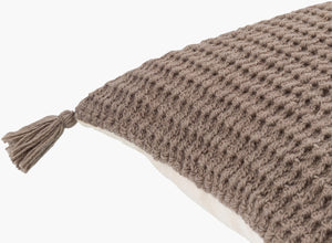 Surya Makrome Accent Pillow - 18"L X 18"W Cotton-wool Blend For Cozy Cottage-style Decor & Easy Care Brown Wool,Cotton Mko016-2020