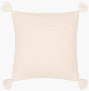 Surya Makrome Accent Pillow - 18"L X 18"W Cotton-wool Blend For Cozy Cottage-style Decor & Easy Care Ivory Wool,Cotton Mko018-2020d