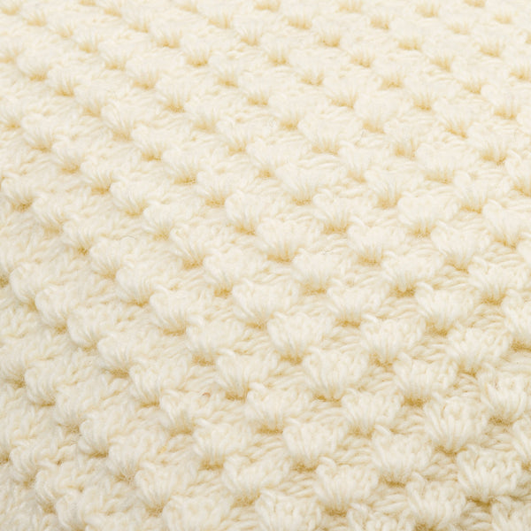 Surya Makrome Accent Pillow - 18"L X 18"W Cotton-wool Blend For Cozy Cottage-style Decor & Easy Care Ivory Wool,Cotton Mko018-2020d