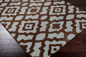 Surya Market Place Mkp-1002 2' X 3' Elegant Handmade Wool Rug With Global Inspired Design, Durable Charm Dark Brown Wool Mkp1002-23