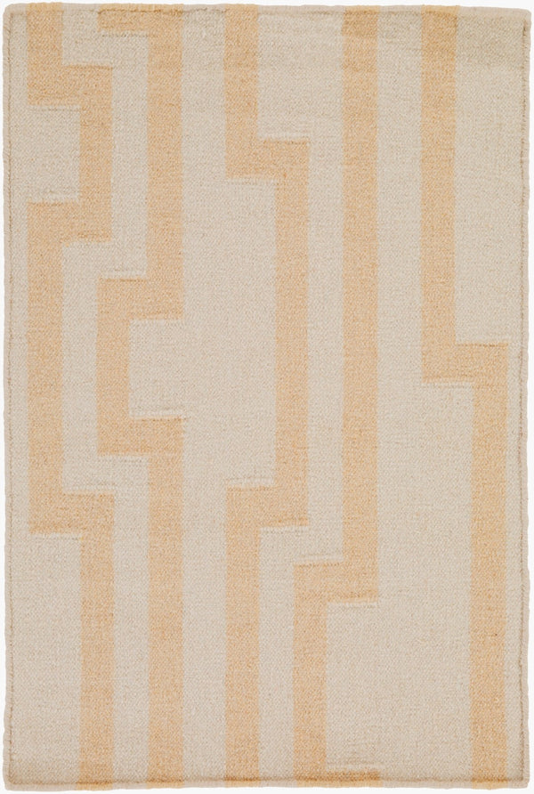 Surya Market Place Mkp-1002 2' X 3' Elegant Handmade Wool Rug With Global Inspired Design, Durable Charm Tan Wool Mkp1009-23