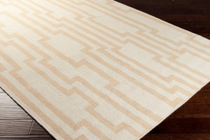 Surya Market Place Mkp-1002 2' X 3' Elegant Handmade Wool Rug With Global Inspired Design, Durable Charm Tan Wool Mkp1009-23