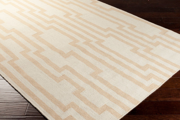 Surya Market Place Mkp-1002 2' X 3' Elegant Handmade Wool Rug With Global Inspired Design, Durable Charm Tan Wool Mkp1009-23