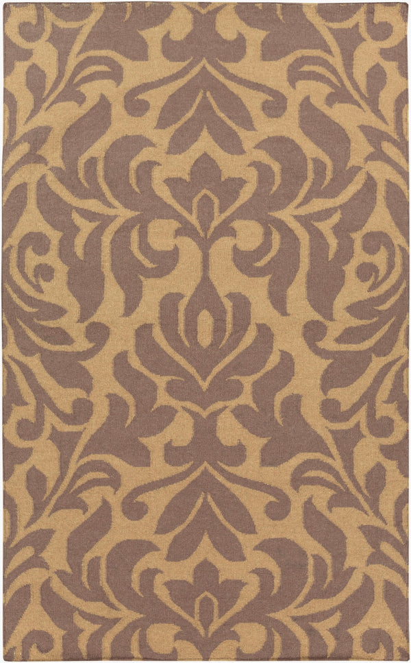 Surya Market Place Mkp-1002 2' X 3' Elegant Handmade Wool Rug With Global Inspired Design, Durable Charm Dark Brown Wool Mkp1015-811