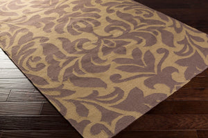 Surya Market Place Mkp-1002 2' X 3' Elegant Handmade Wool Rug With Global Inspired Design, Durable Charm Dark Brown Wool Mkp1015-268