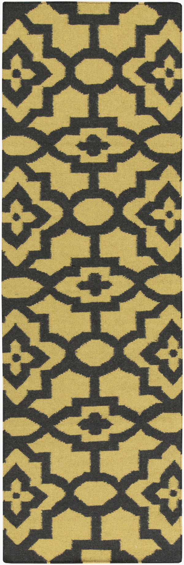 Surya Market Place Mkp-1002 2' X 3' Elegant Handmade Wool Rug With Global Inspired Design, Durable Charm Black Wool Mkp1017-268