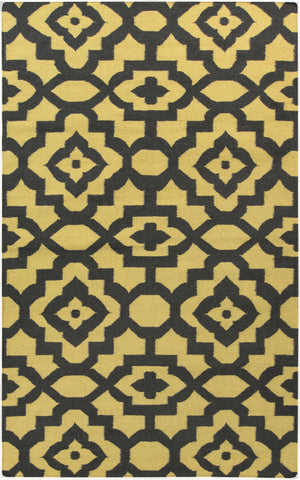 Surya Market Place Mkp-1002 2' X 3' Elegant Handmade Wool Rug With Global Inspired Design, Durable Charm Black Wool Mkp1017-23