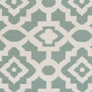 Surya Market Place Mkp-1002 2' X 3' Elegant Handmade Wool Rug With Global Inspired Design, Durable Charm Teal Wool Mkp1019-23