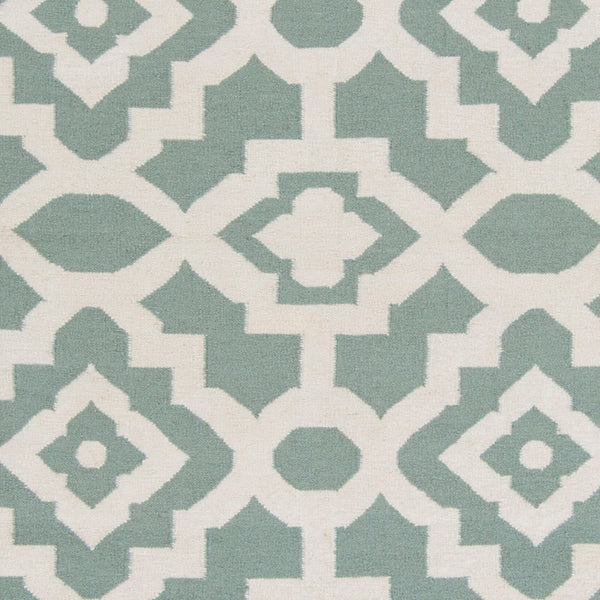 Surya Market Place Mkp-1002 2' X 3' Elegant Handmade Wool Rug With Global Inspired Design, Durable Charm Teal Wool Mkp1019-23