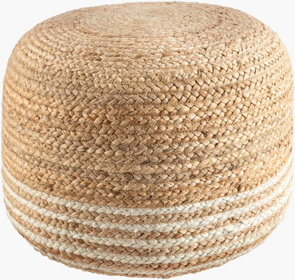 Livabliss Minsk Handcrafted Jute Woven Pouf Artisan Bohemian Footrest for Living Room Decor MKPF001-141818