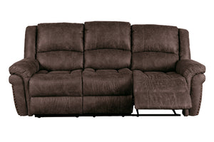 Porter Designs Porter St John Leather Reclining Sofa - Luxurious Comfort & Elegant Design For Your Living Space Brown Fabric 03-201-01-7625