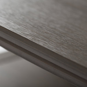 English Elm Acadian Farmhouse Grey End Table - Handcrafted Solid Wood With Open Shelves For Stylish Storage B136P159689