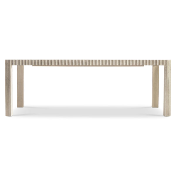 Bernhardt Bernhardt Lucerne Wire-brushed Oak Extendable Dining Table with Reeded Detail 393222