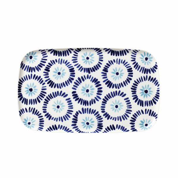 Lenox Kate Spade Floral Way Hors D'oeuvre Tray Blue, WHITE PORCELAIN 893512