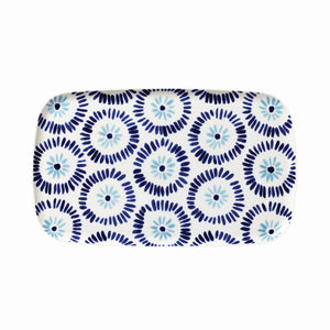 Lenox Kate Spade Floral Way Hors D'oeuvre Tray Blue, WHITE PORCELAIN 893512