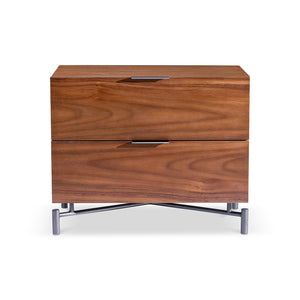 Bernhardt Bernhardt Brasea Suar Wood Nightstand with Usb Charging and Soft Close Drawers 32" W x 20" D x 26" H 394232
