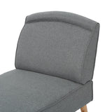 Christopher Knight Home® - Noble House - Carisia Mid Century Modern Slate Grey Fabric Chaise Lounge