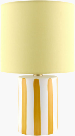 Livabliss Melbu Sculptural Ceramic Table Lamp with Linen Shade for Art Deco Modern Interiors MLB-001
