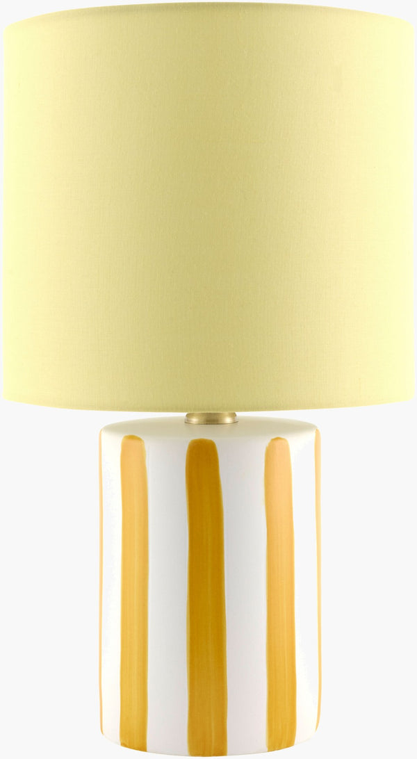 Livabliss Melbu Sculptural Ceramic Table Lamp with Linen Shade for Art Deco Modern Interiors MLB-001