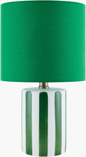 Livabliss Melbu Ceramic Art Deco Table Lamp with Linen Shade for Bedside or Console MLB-002