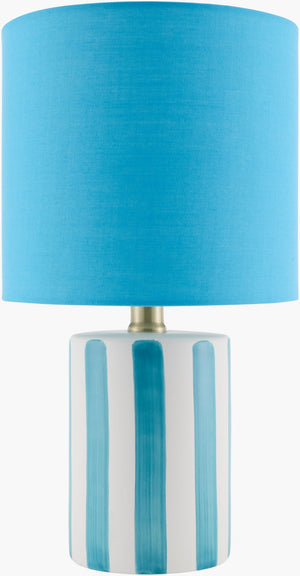 Livabliss Melbu Art Deco Ceramic Table Lamp with Linen Shade for Bedside or Living Room MLB-004
