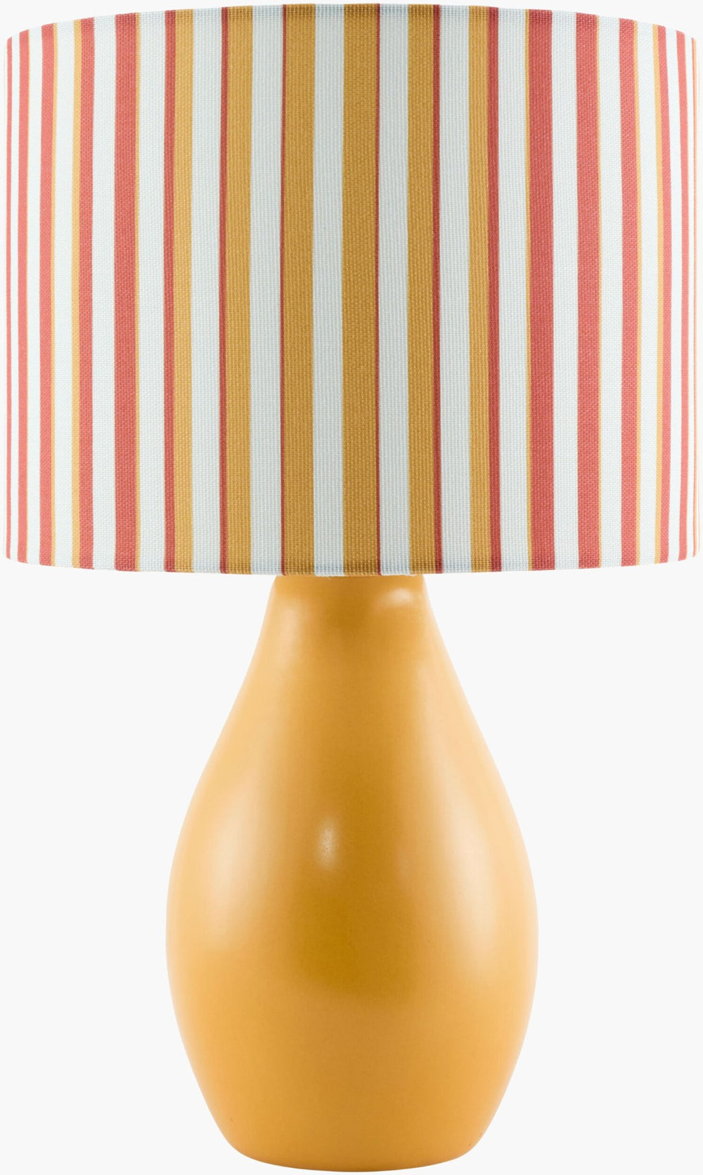 Livabliss Melbu Ceramic Art Deco Accent Lamp with Linen Shade for Warm Ambient Glow MLB-007