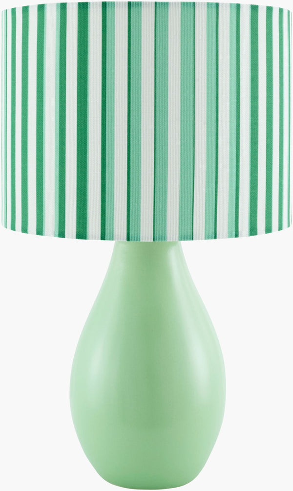 Livabliss Melbu Ceramic Art Deco Table Lamp with Linen Shade for Warm Ambient Lighting MLB-012