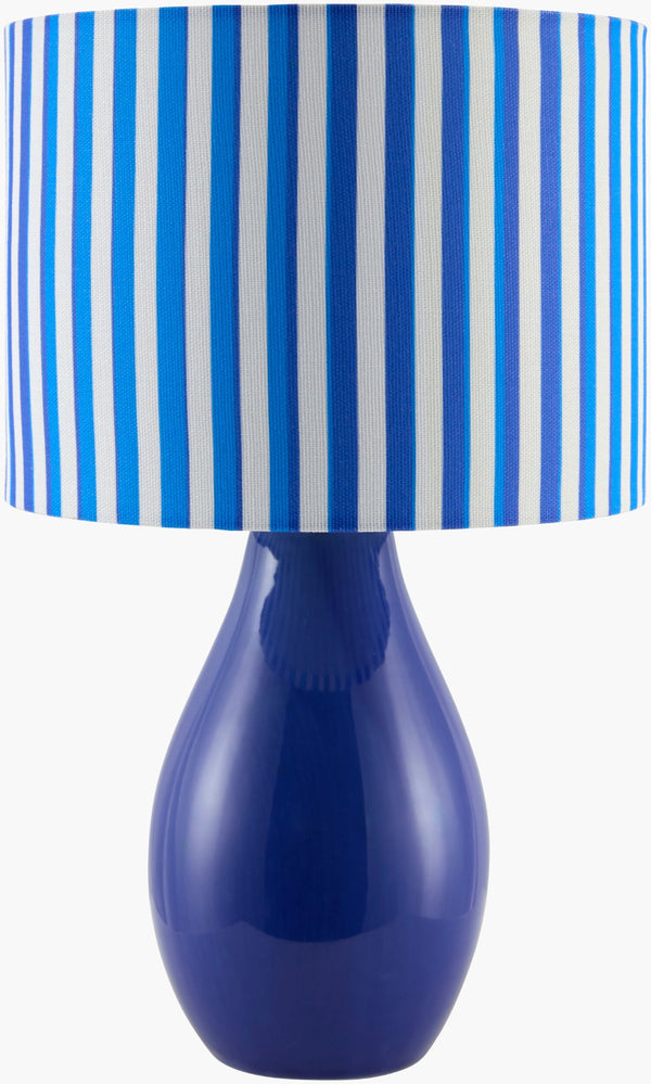 Livabliss Melbu Ceramic Art Deco Table Lamp with Linen Shade for Warm Ambient Bedroom Glow MLB-013
