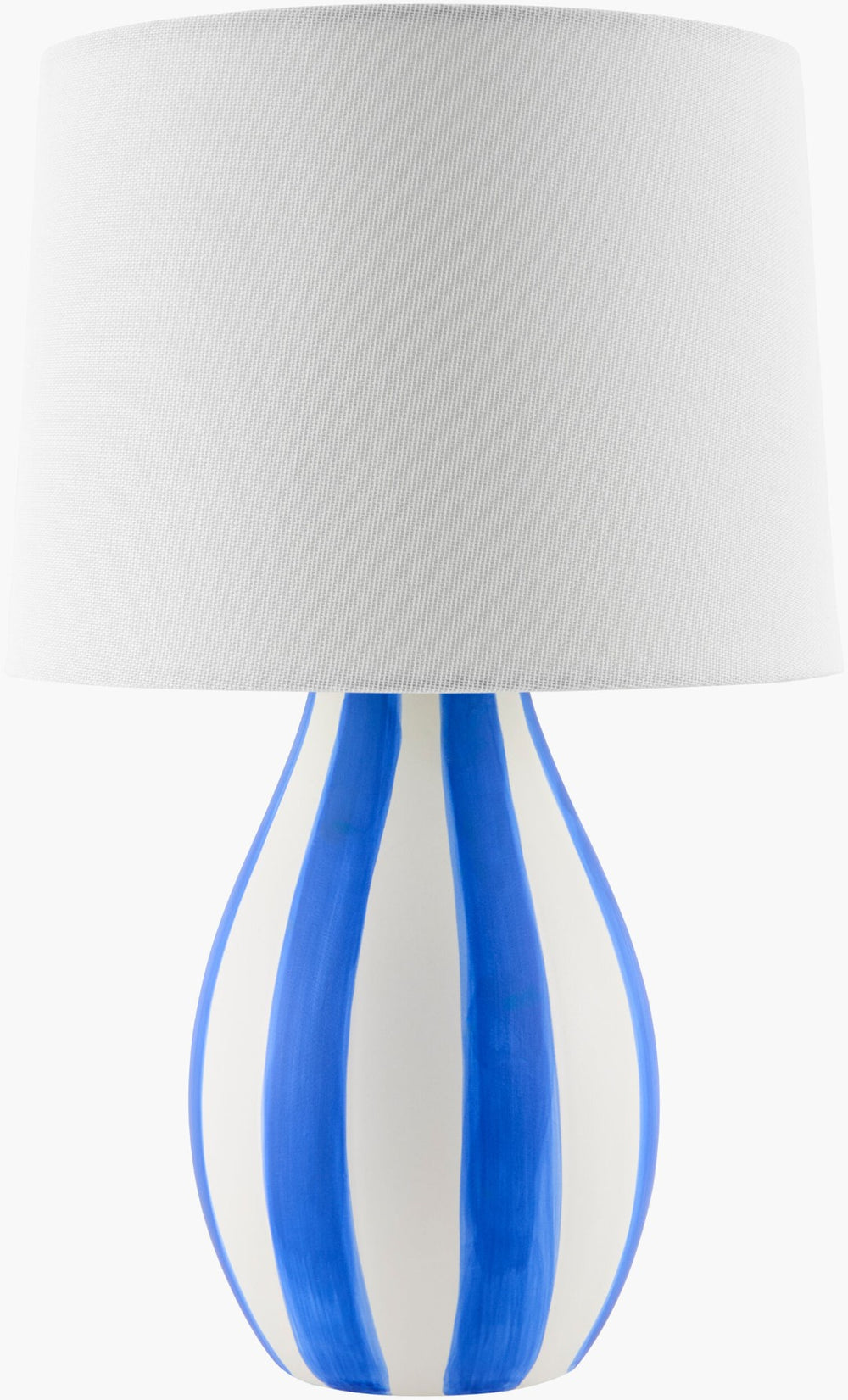 Livabliss Melbu Hand-painted Ceramic Table Lamp with Linen Shade for Bedside Warm Glow MLB-016