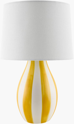 Livabliss Melbu Hand-painted Ceramic Table Lamp Arts and Crafts Style with Warm Linen Shade MLB-017