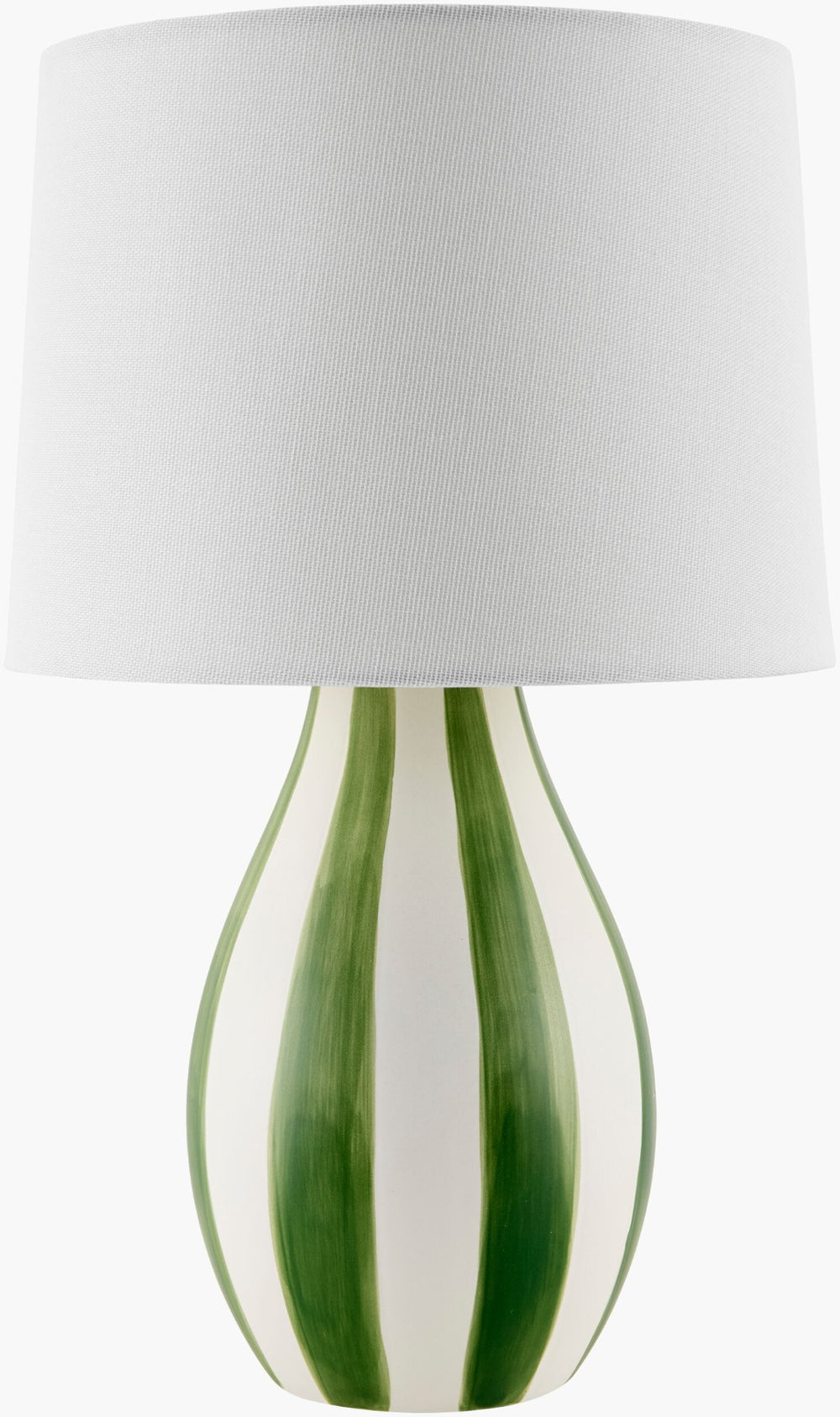 Livabliss Melbu Handcrafted Ceramic Arts and Crafts Table Lamp with Linen Shade for Bedside Use MLB-019