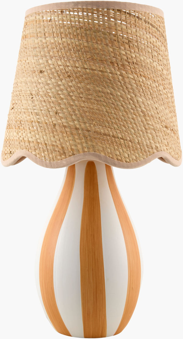 Livabliss Melbu Hand-painted Seagrass Accent Lamp Artisan Crafted for Bohemian Interiors MLB-021
