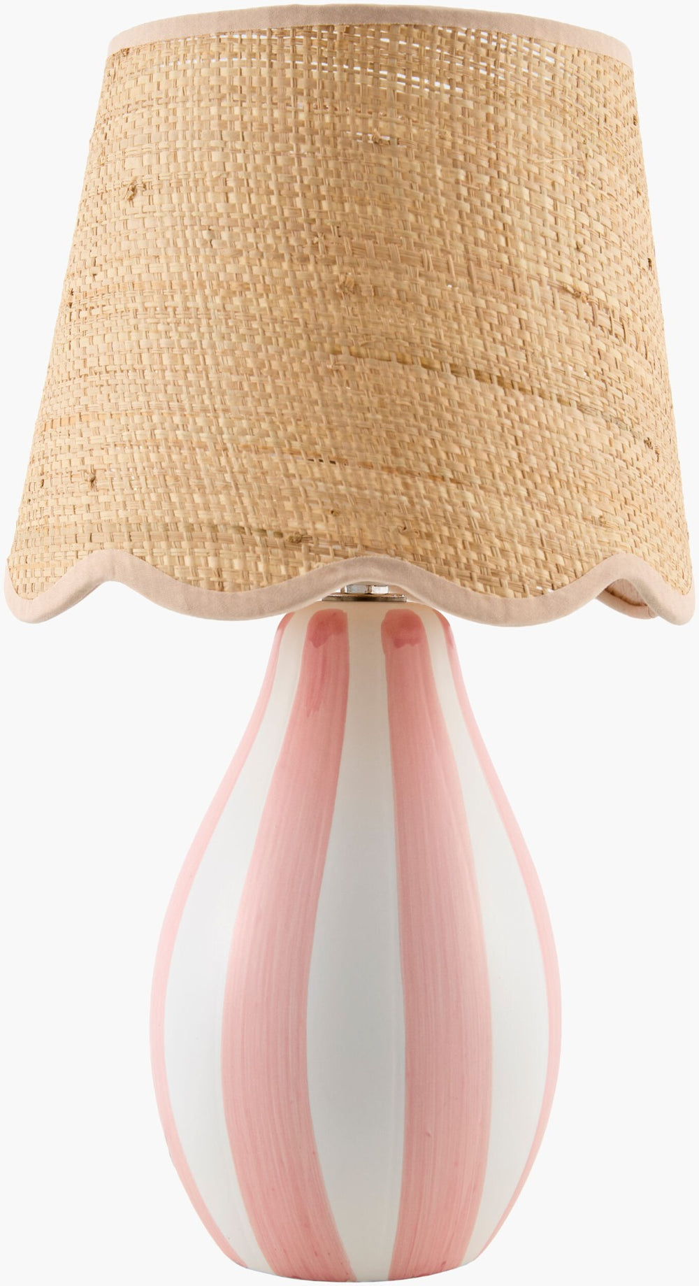 Livabliss Melbu Hand-painted Seagrass Felt Accent Lamp Arts and Crafts Style Nightstand Light MLB-022