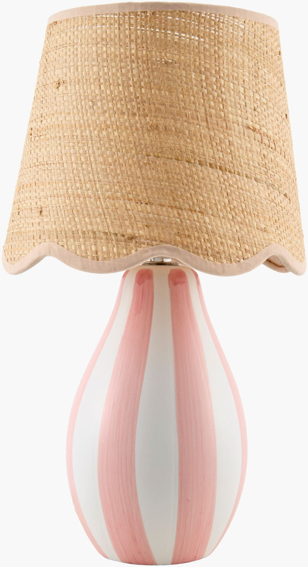 Livabliss Melbu Hand-painted Seagrass Felt Accent Lamp Arts and Crafts Style Nightstand Light MLB-022