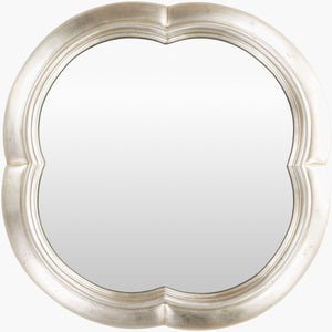 Surya Milburn 30"H X 30"W Mirror - Timeless Elegance For Modern Spaces, Easy Maintenance & Durable Design Silver Polystyrene Mlb-6050
