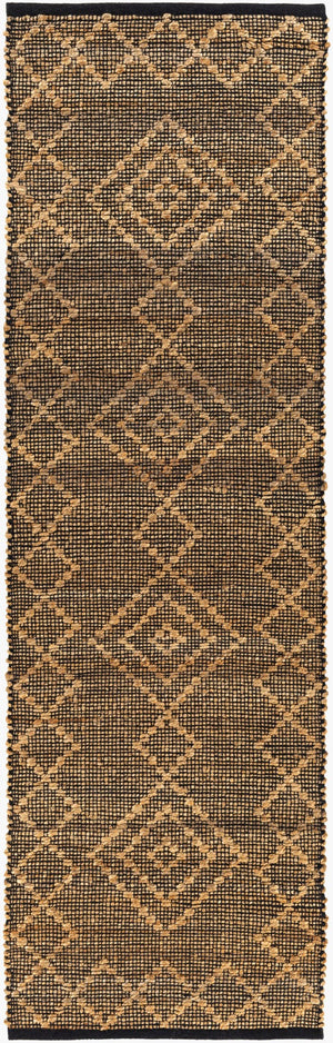Surya Mallorca 2' X 3' Handmade Cotton & Jute Rug - Global Style, Flat Weave, Easy Care, Unique Design Black Jute,Cotton Mlc2300-268