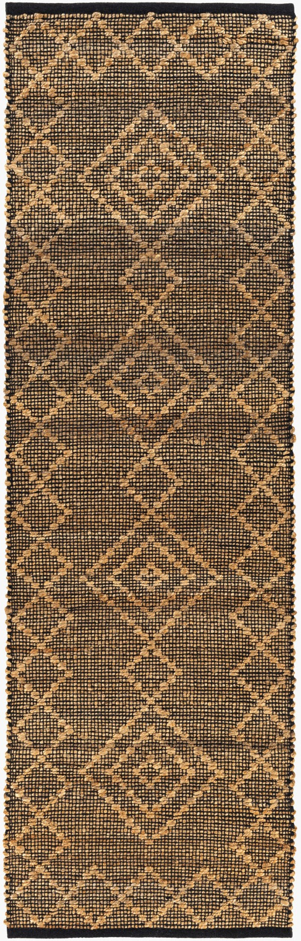 Surya Mallorca 2' X 3' Handmade Cotton & Jute Rug - Global Style, Flat Weave, Easy Care, Unique Design Black Jute,Cotton Mlc2300-268