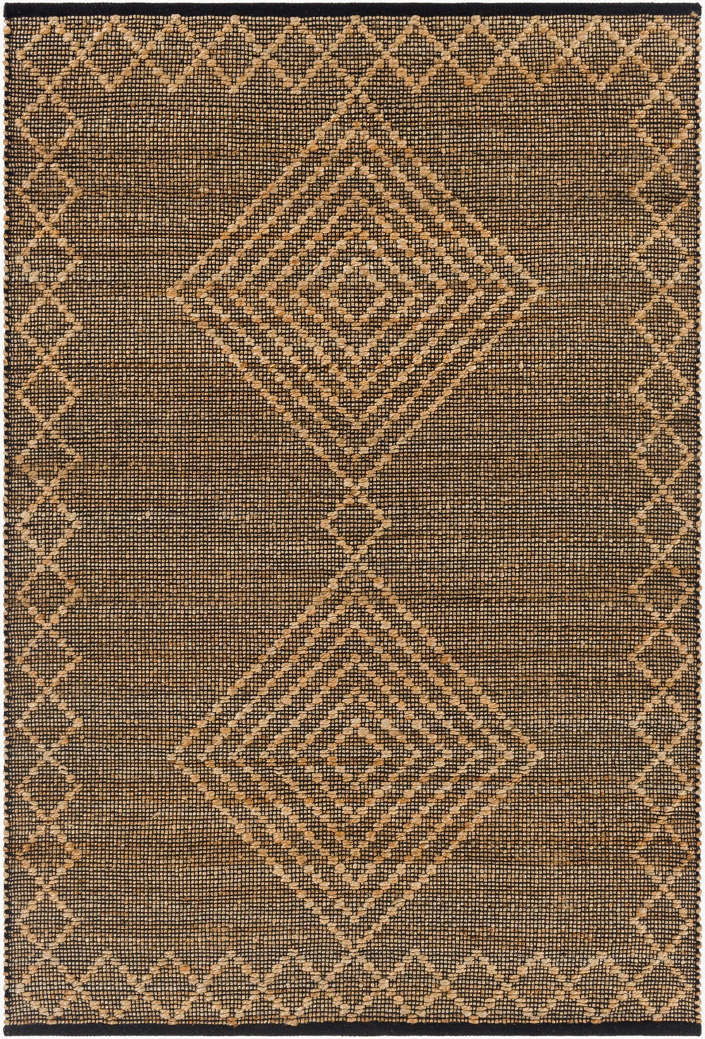 Surya Mallorca 2' X 3' Handmade Cotton & Jute Rug - Global Style, Flat Weave, Easy Care, Unique Design Black Jute,Cotton Mlc2300-23
