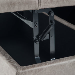 English Elm Harrison Coffee Table Storage Ottoman - Versatile Distressed Grey Taupe With Hidden Storage & Style B136P159146