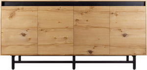 Molander MLDR-001 30"H x 64"W x 18"D Sideboard MLDR001-306418  Top: Brown, Black; Base: Black Surya