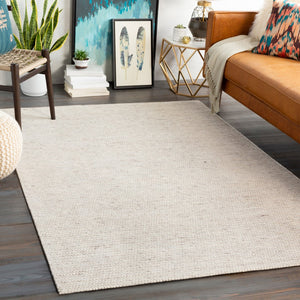 Surya Marlowe Handmade Area Rug 2' X 3' - Soft Viscose & Wool Blend, Modern Design For Any Room Ivory Wool,Viscose Mle1002-23