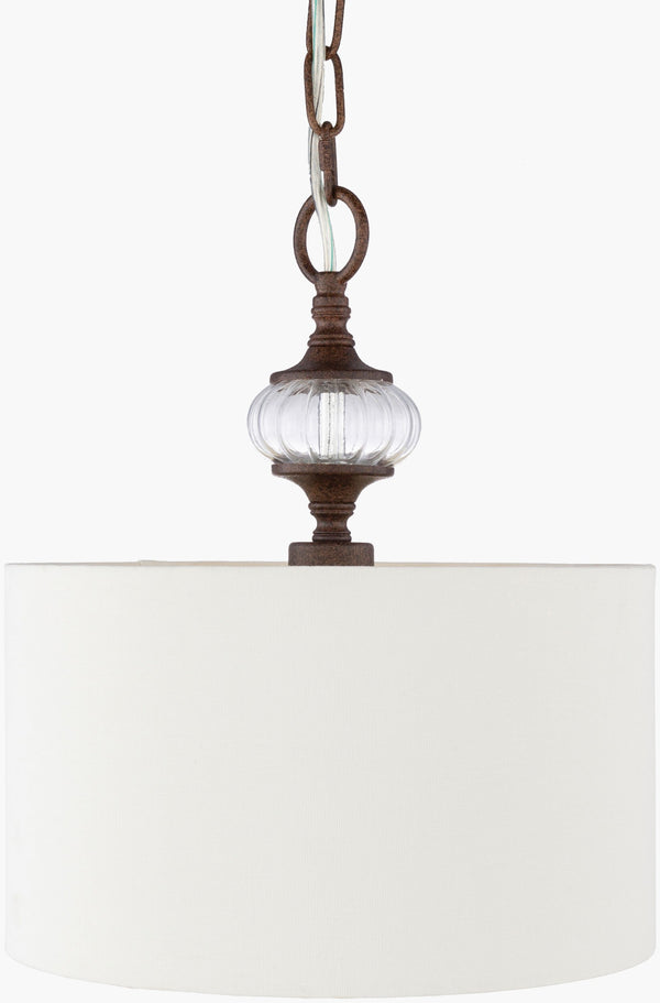 Surya Maliyah Pendant Lighting - Elegant Hand-painted Metal Fixture For Stylish Home Illumination & Charm Fixture, Rust Iron Mlh-001