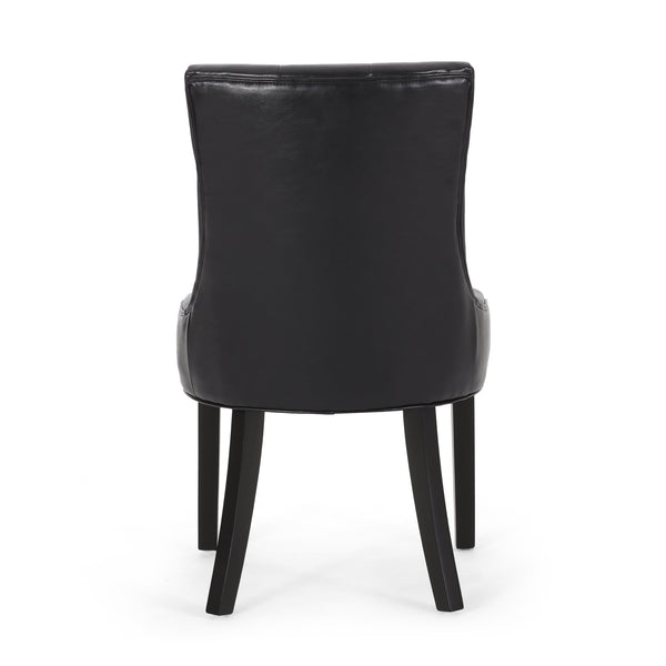 English Elm Cheney Tufted Upholstered Dining Chair Set with Solid Wood Legs for Modern Rooms 54181.00PUMDNT